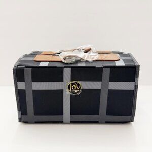 Joy Mangano Large Better Beauty Case Roll-up Organizer Bag Black & Gray New